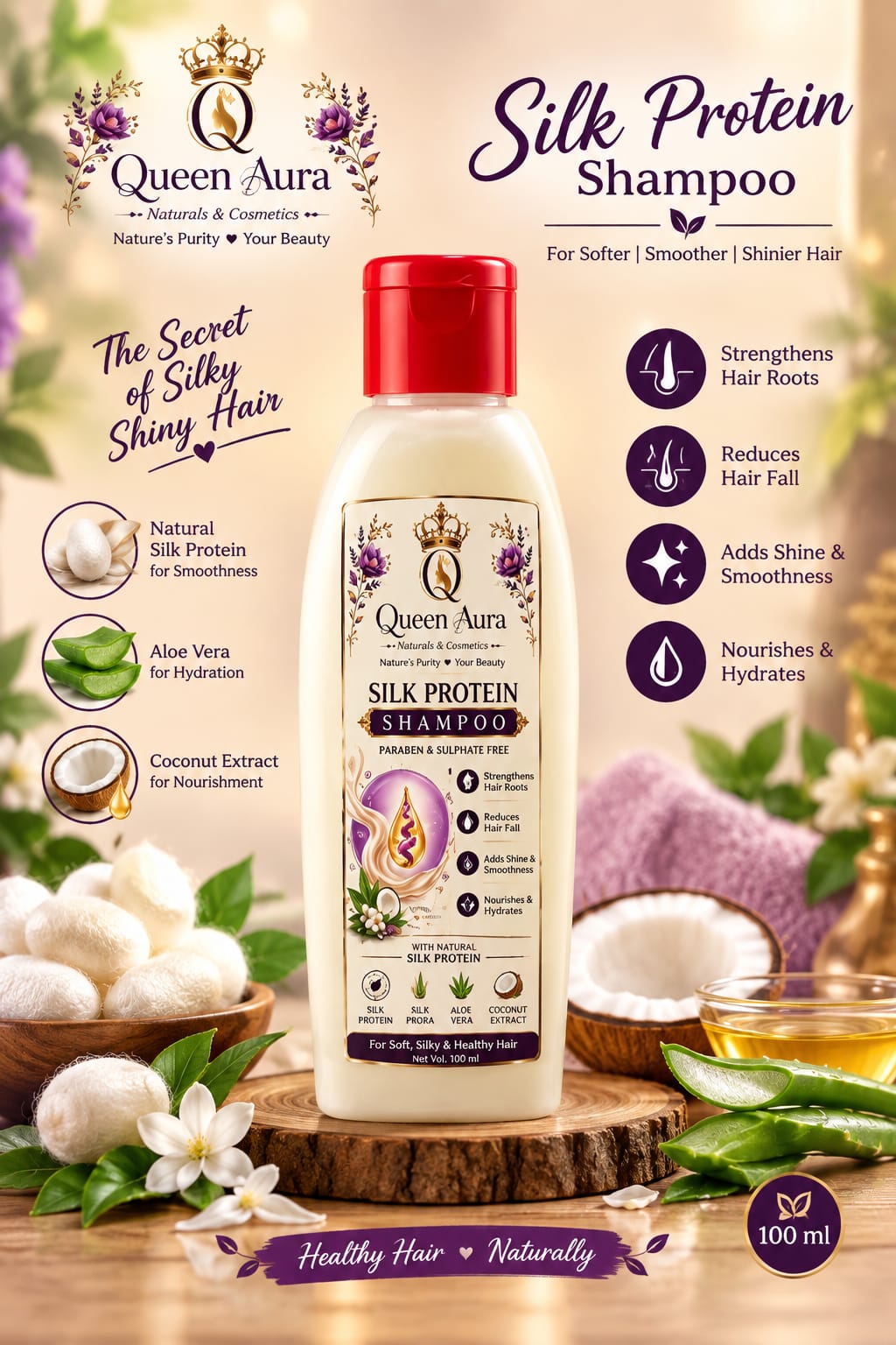Silk protein shampoo 100ml
